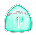 California Highway 1 Watercolor Print — Travel Wall Art - shelby nicole
